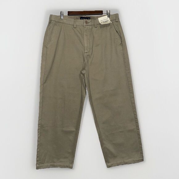 Abercrombie & Fitch Ultra Baggy Barrel Khaki Pants Jean Utility Casual Men 36x32 - Picture 1 of 14